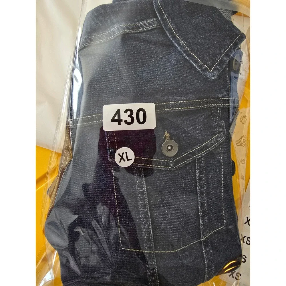 Children's Place Stretch Denim Jacket XL TG Adams‎ Wash Girls Blue Button Front